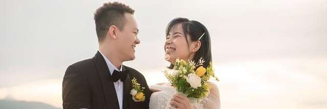 Newlywed couple